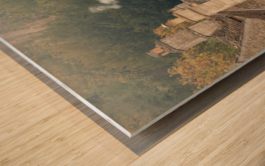 Castle Combe Chimneys Wood print