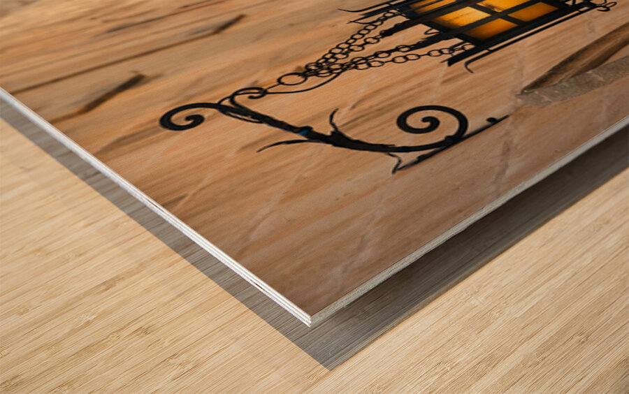 Mdina Street Lamps Wood print