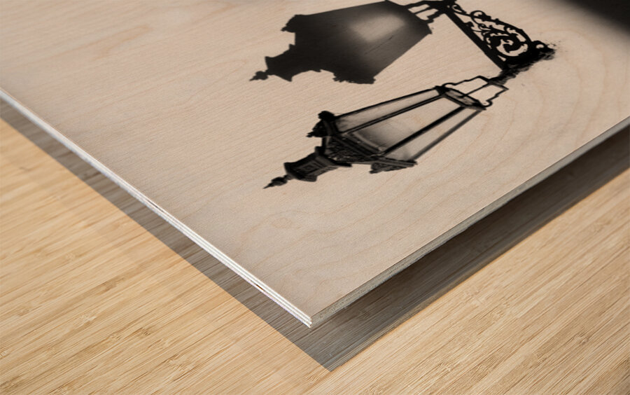 Light Shadow Wood print