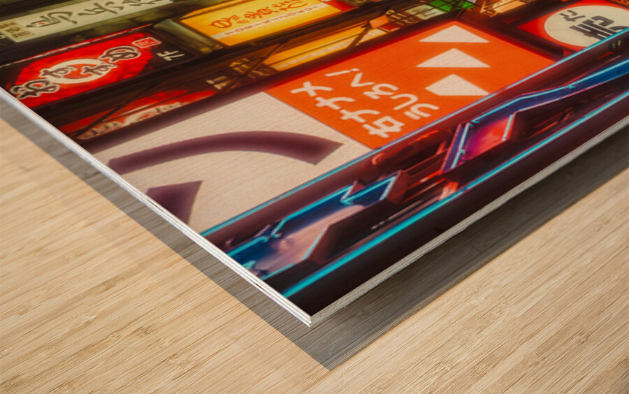 Shinjuku Signs Wood print