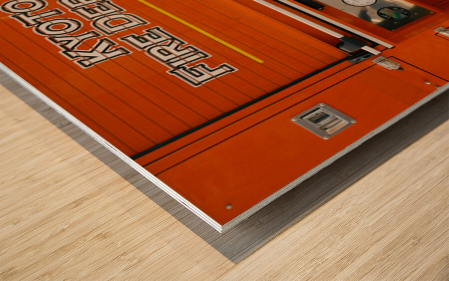 Kyoto City Fire Engine Impression sur bois