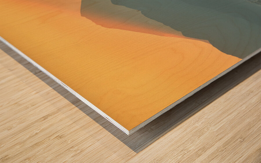 Mount Fuji Sunset Impression sur bois