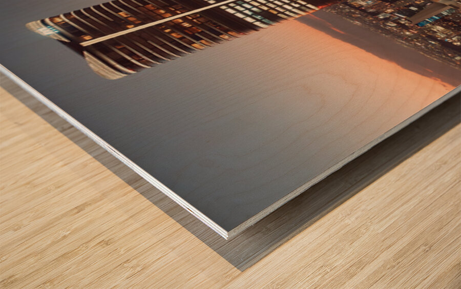 Azabudai Hills at Sunset Impression sur bois