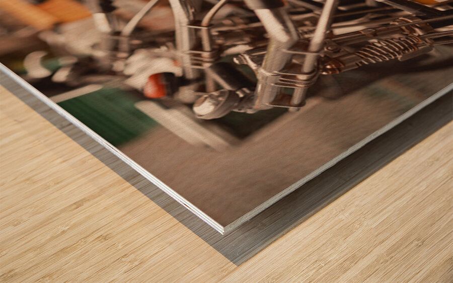 Fish Market Bicycles Wood print