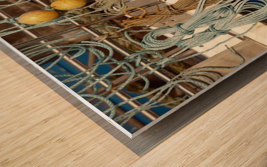 Ropes and Floats Wood print