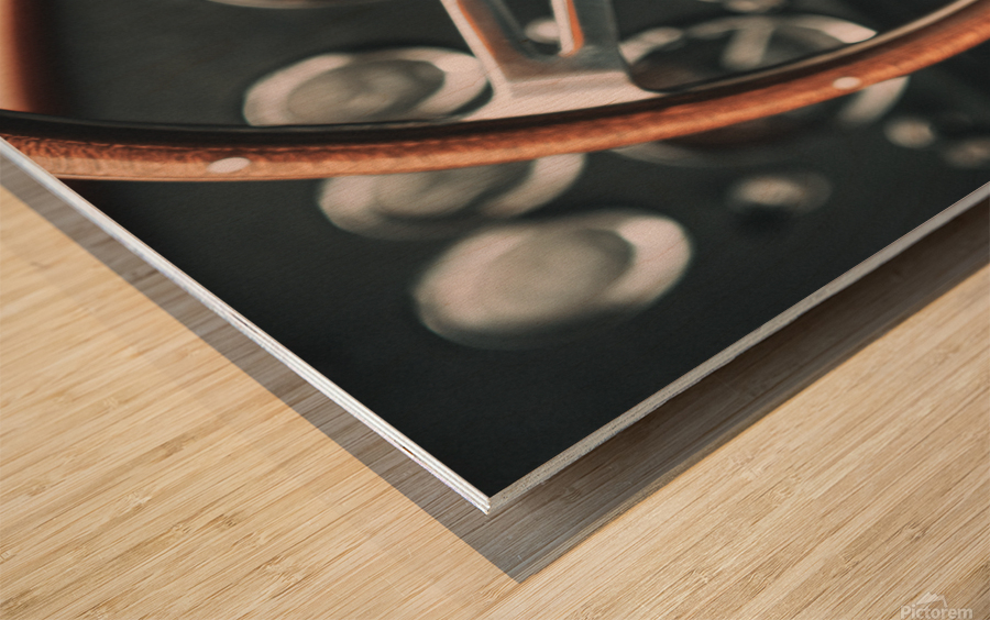 AC Cobra Steering Wheel Impression sur bois