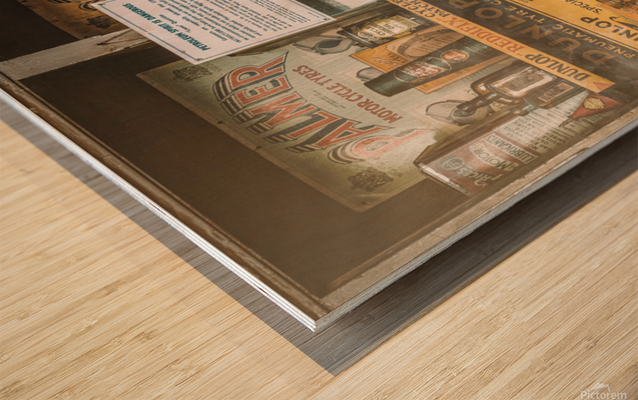 Vintage Garage Workshop Wood print