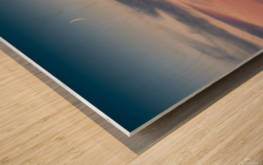 Crescent Moon Over North Uist Impression sur bois