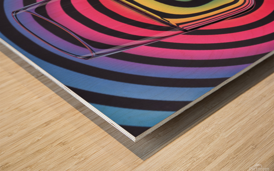 Circles Glass Wood print