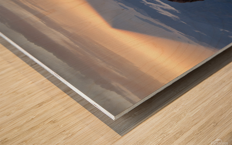 Mount Kinabalu Sunrise Impression sur bois