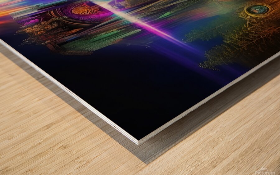 The Cosmic Circle Wood print