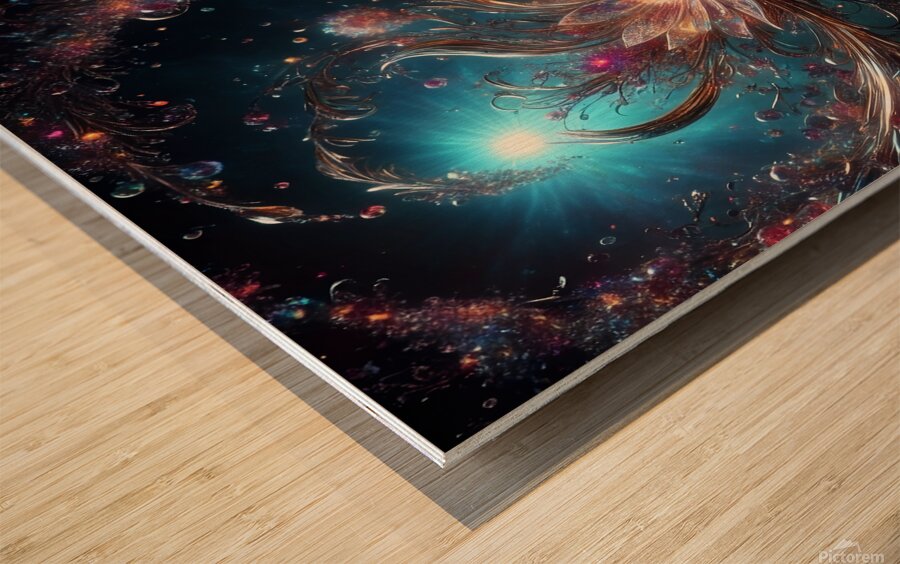 Crystalline Bouquet Wood print