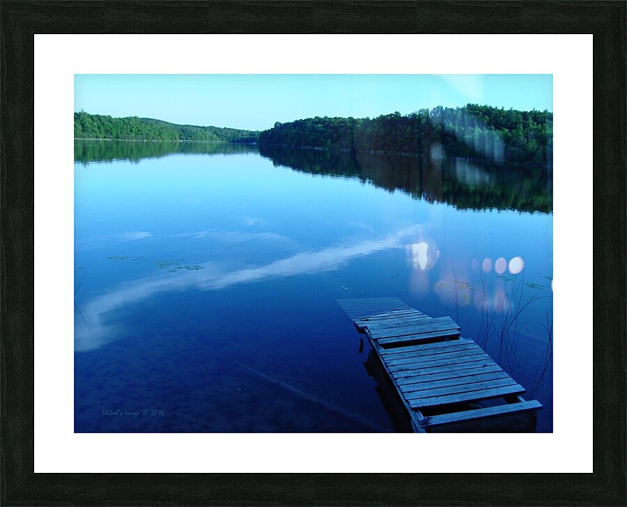 Dock underwater Picture Frame print