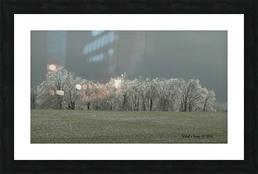 Icy winter scape Picture Frame print
