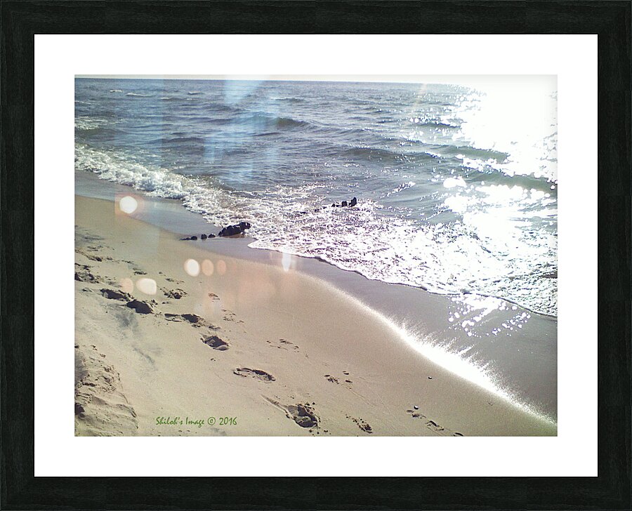 Beach walk Picture Frame print