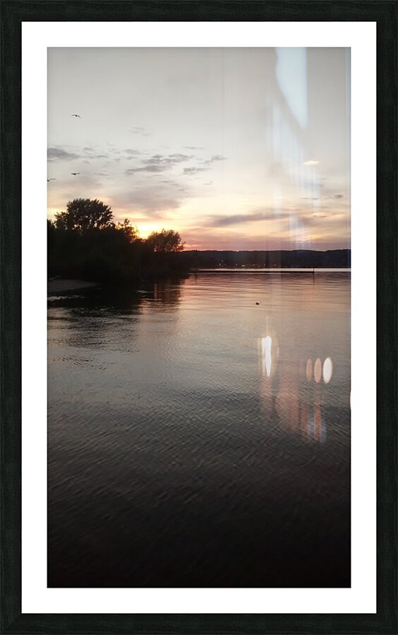Lake sunset Picture Frame print