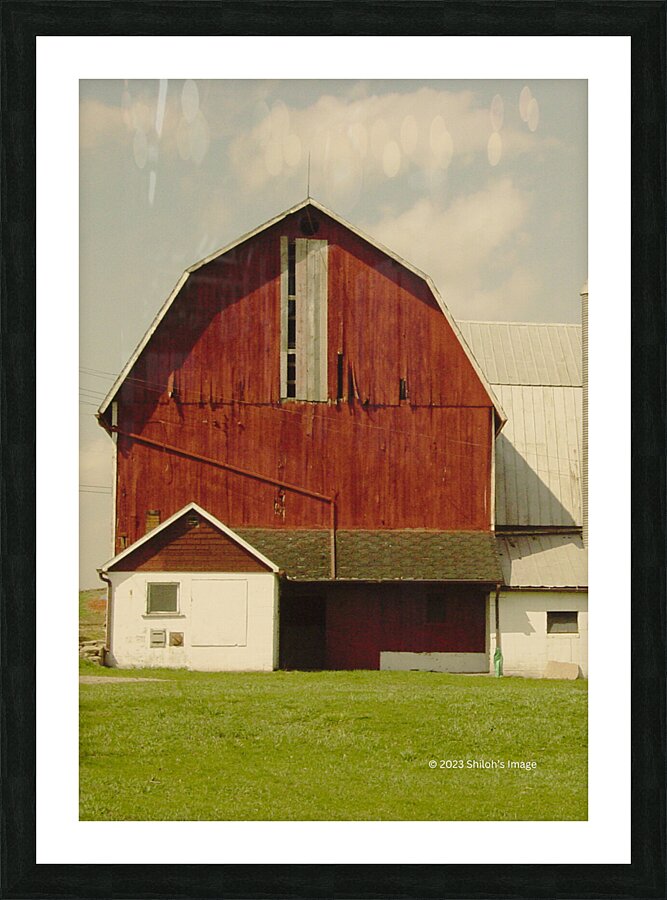 Old Red Barn Picture Frame print