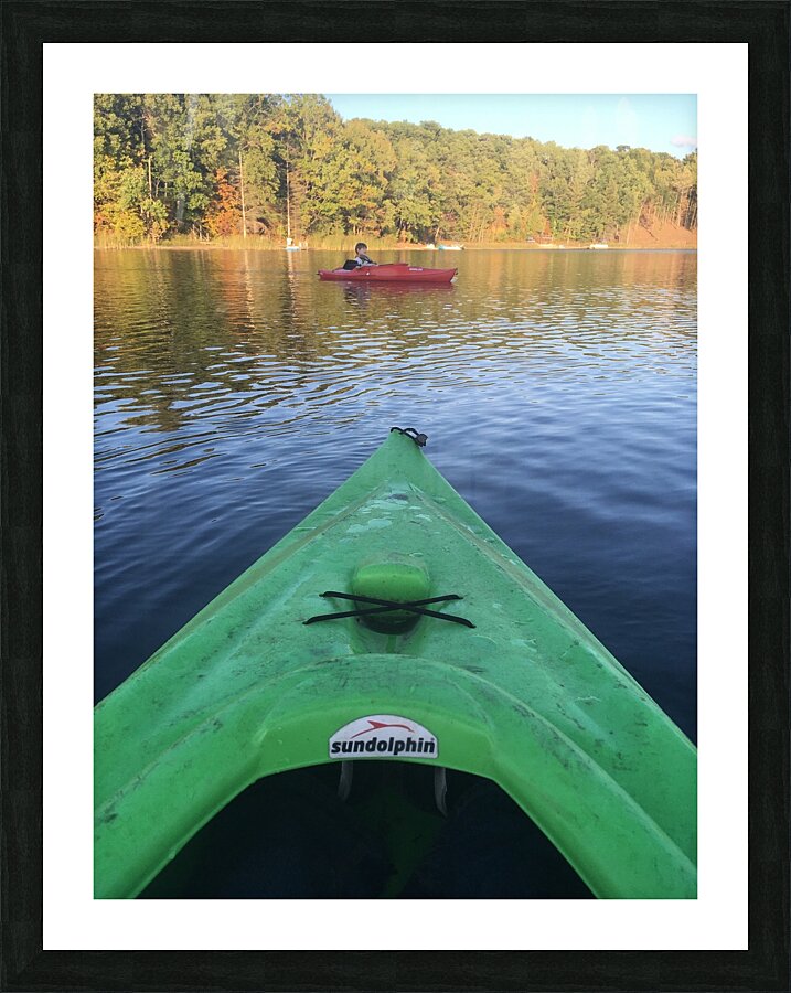 Fall Kayak Picture Frame print