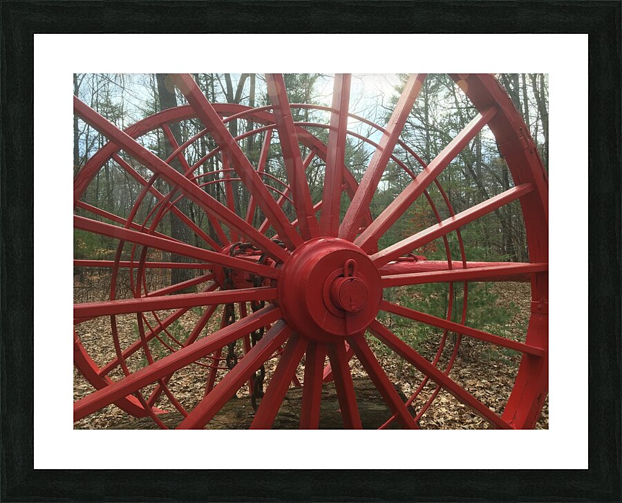 Big Red Wheels Picture Frame print