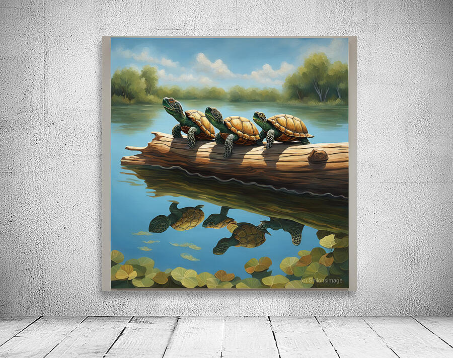 Three Little Turtles Wall Preview