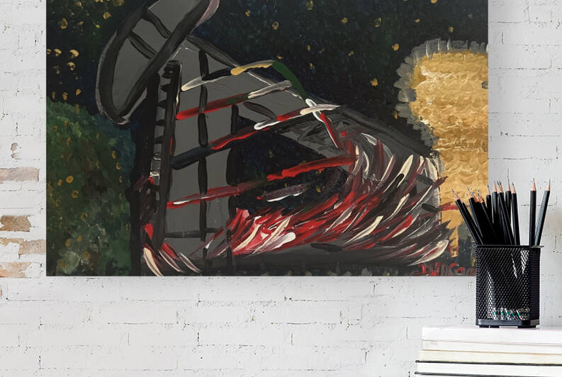“West Texas Gold- The Pumper” Original Abstract Art by Deanna Caroon by Deanna Caroon