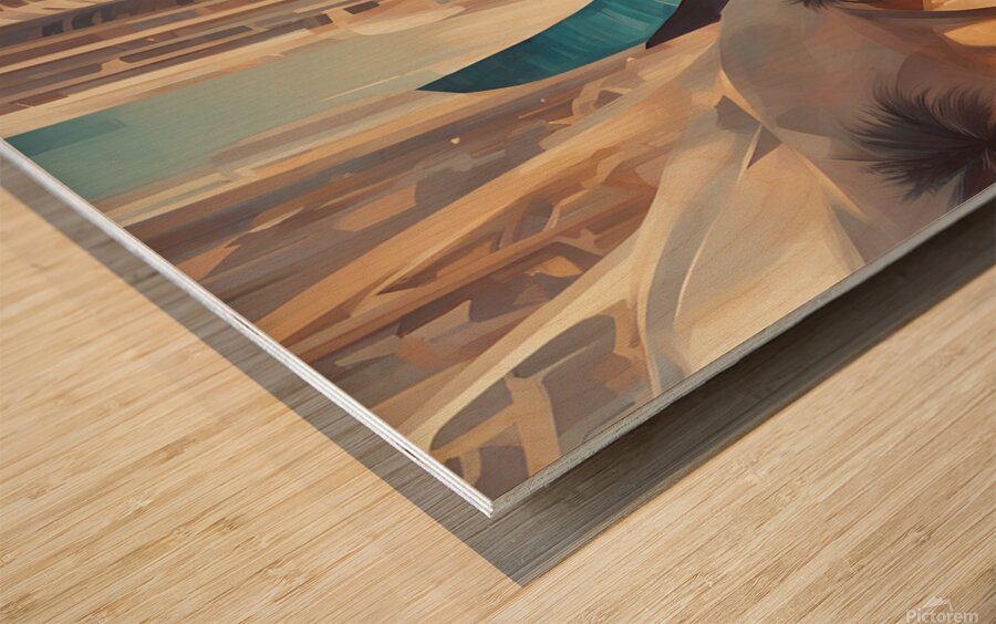 NEVER GIVE UP Wood print