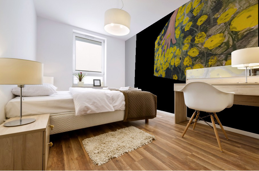FEELING THE FLOWERS Mural print