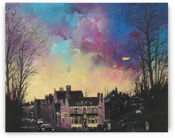Winter Sunset Ranmoor Inn by janglebumming
