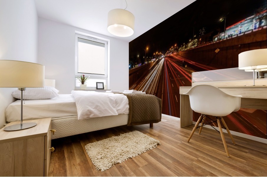 Lighttrails Mural print