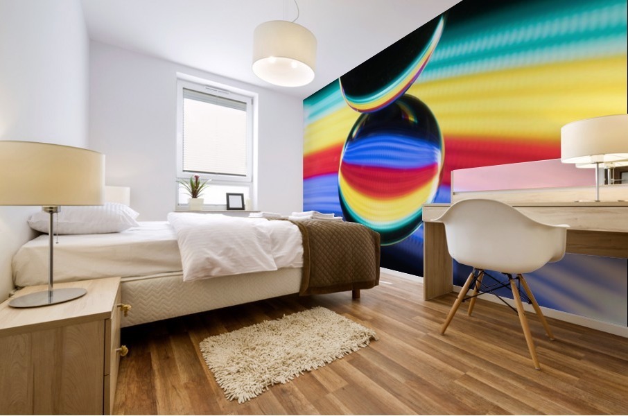 Rainbow crystal ball Mural print
