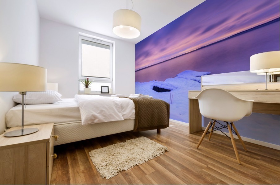 Icy sunset Mural print