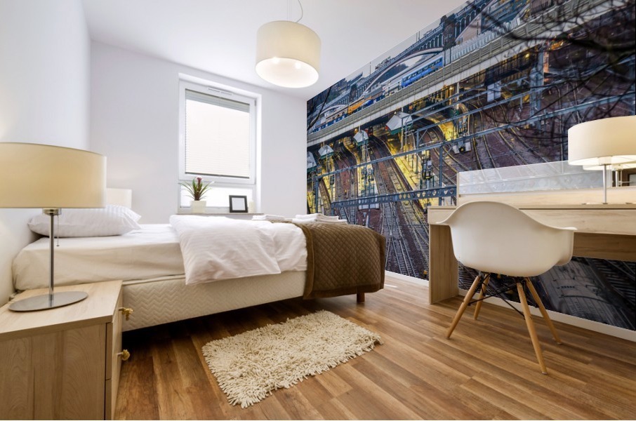 Edinburgh rail tracks Mural print