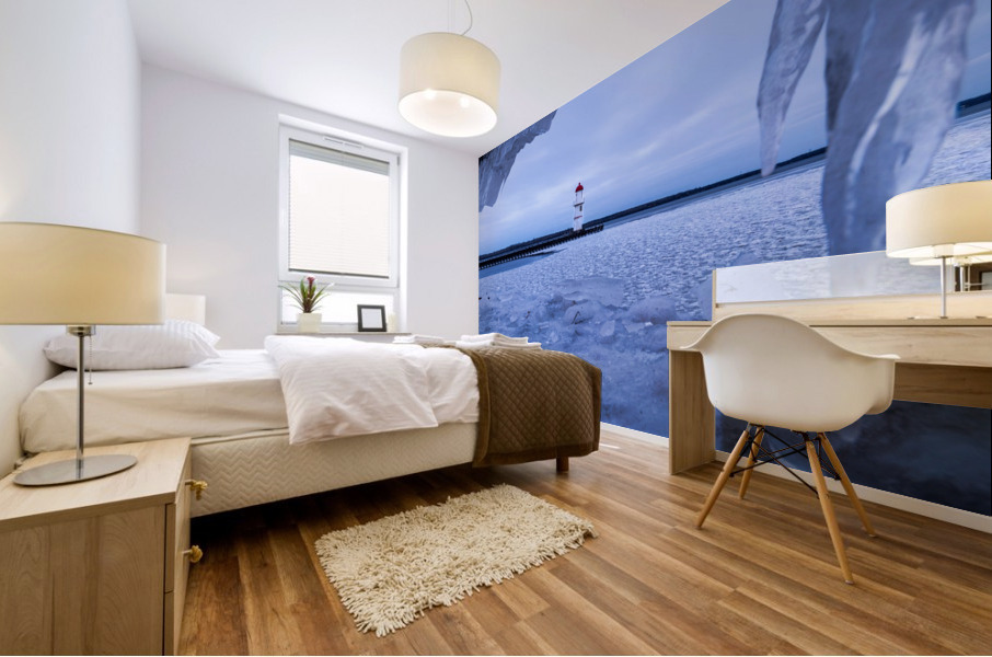 Frosty Light House Mural print
