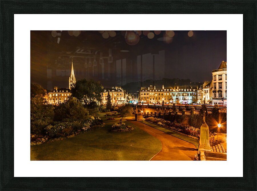 Bath at night Picture Frame print