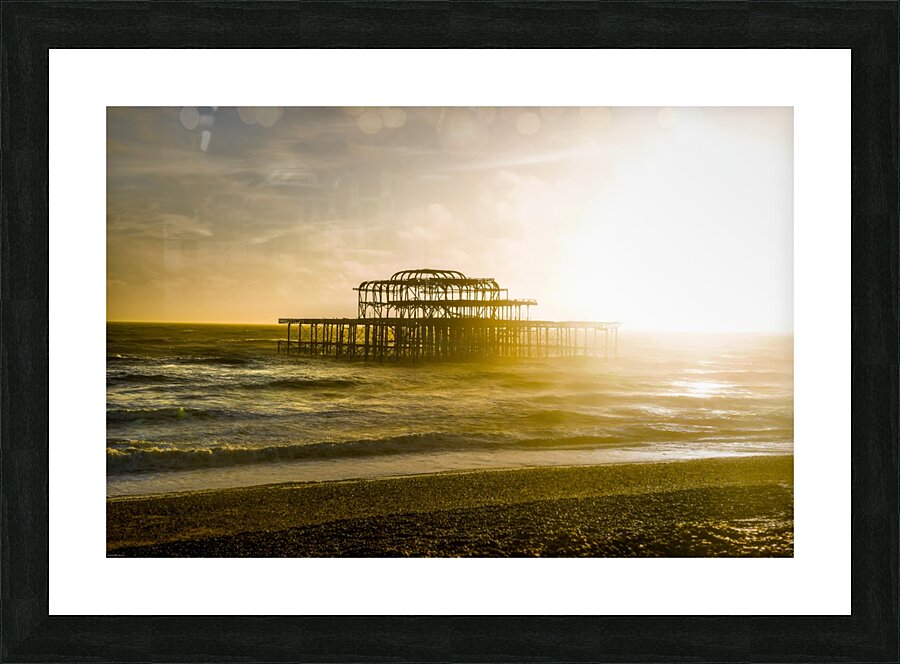 Brighton Beach Sunset Picture Frame print