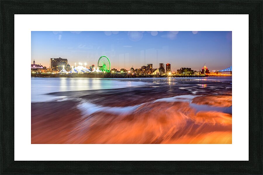 Burning River  Picture Frame print