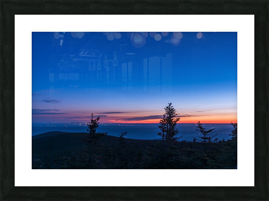 Blue sky when the sun setting Picture Frame print