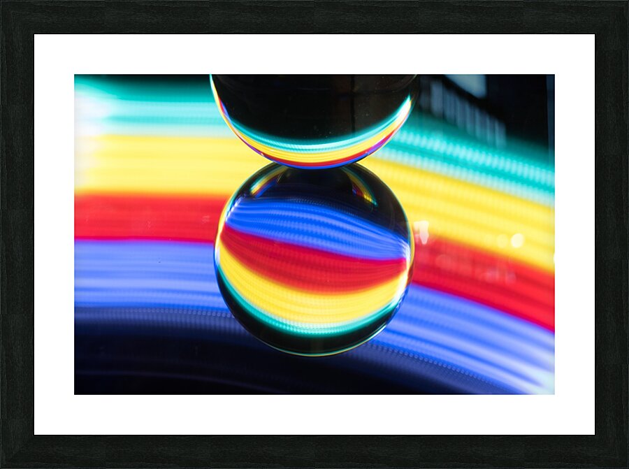 Rainbow crystal ball Picture Frame print