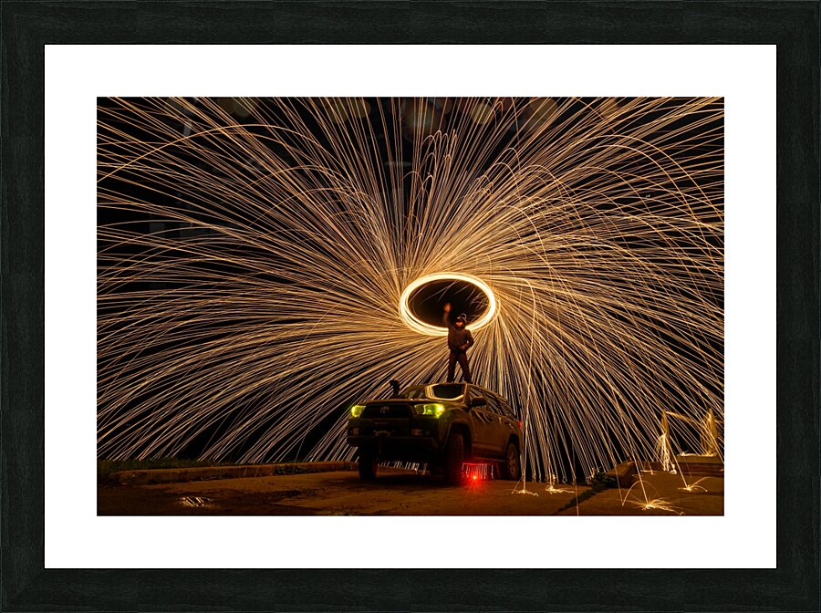Hes on fire Picture Frame print