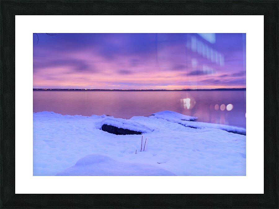 Icy sunset Picture Frame print