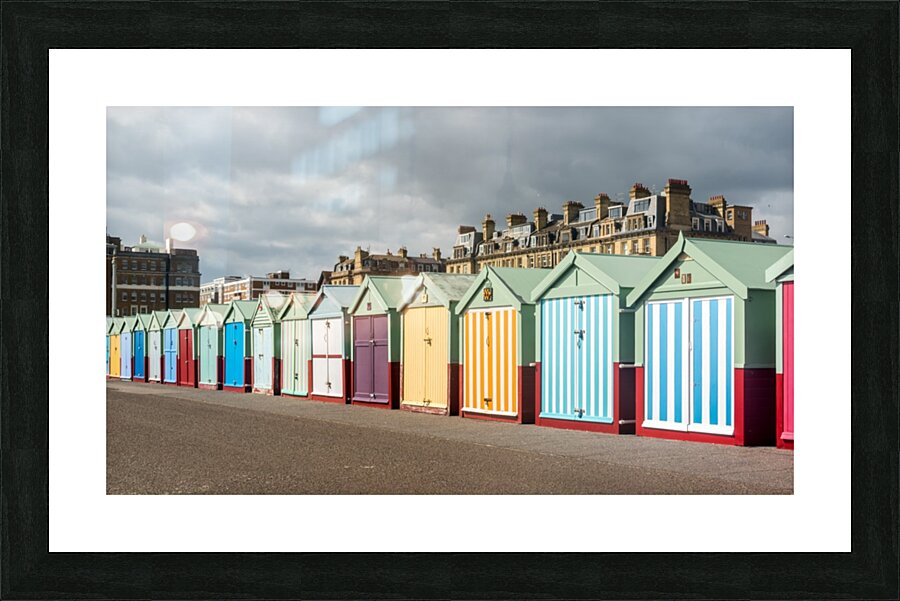 Brighton beach huts Picture Frame print