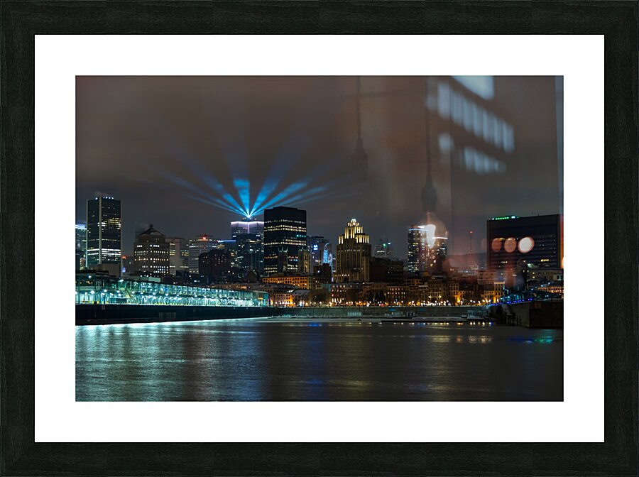 Lockdown lights Montreal Picture Frame print