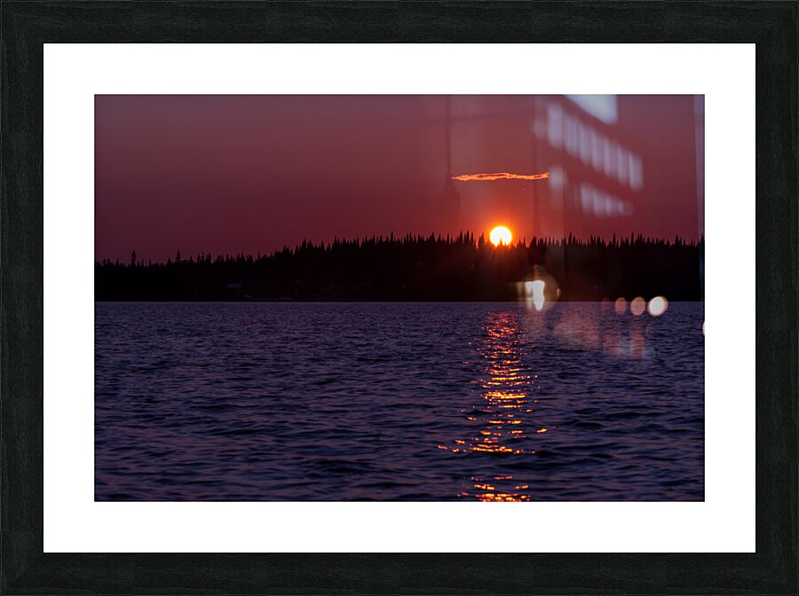 Sunset under the clouds Picture Frame print