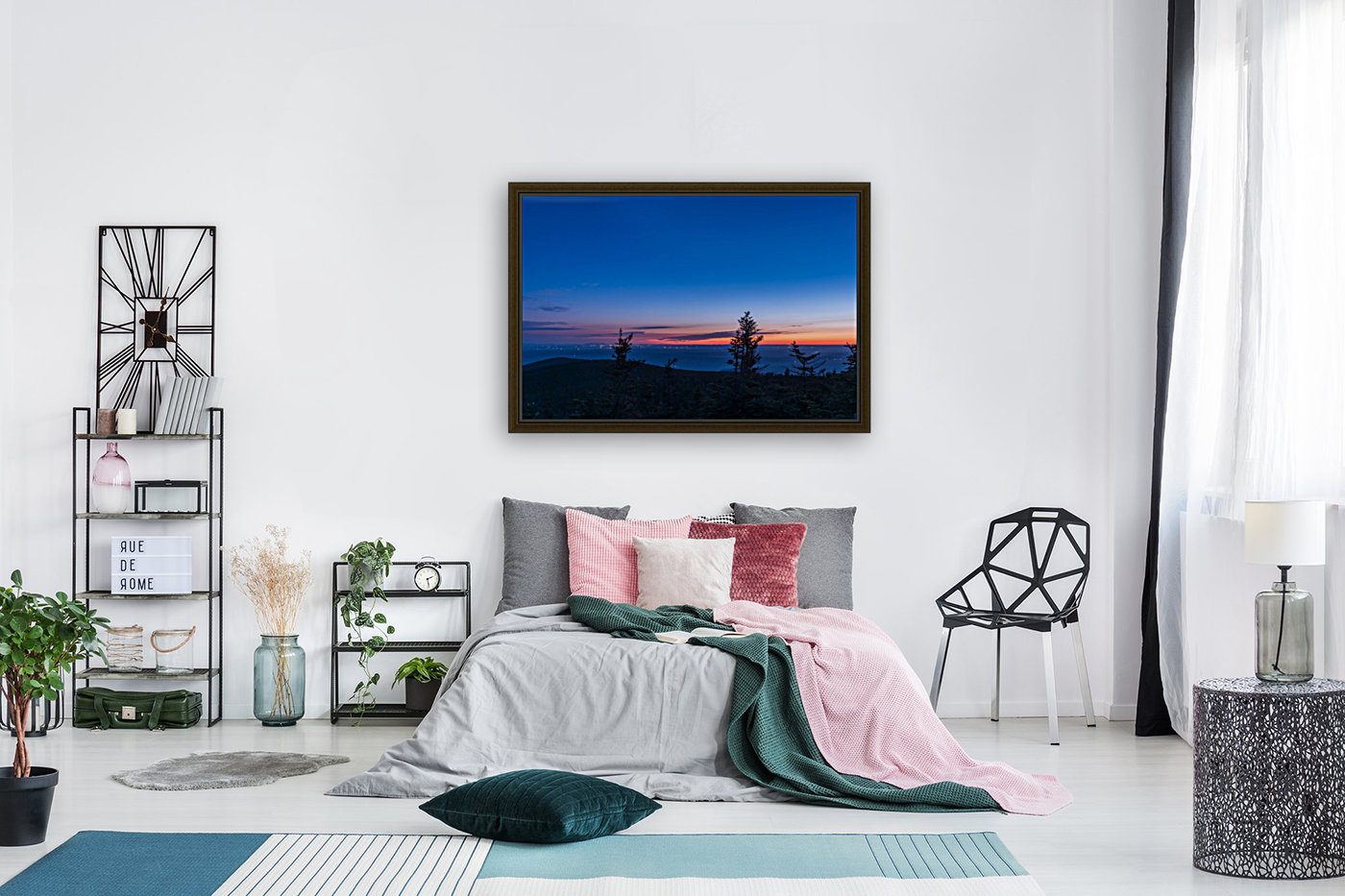 Blue sky when the sun setting Reproduction