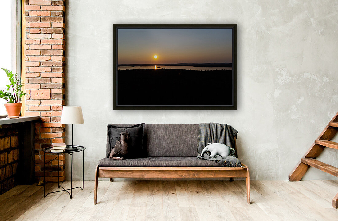 Sunset over small island Reproduction