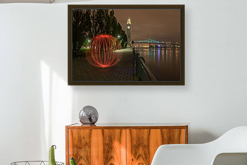 Tower Clock behind an orb by RezieMart