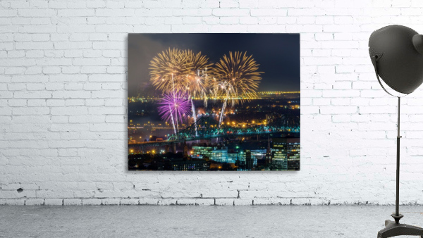 Coconut tree fireworks Wall Preview