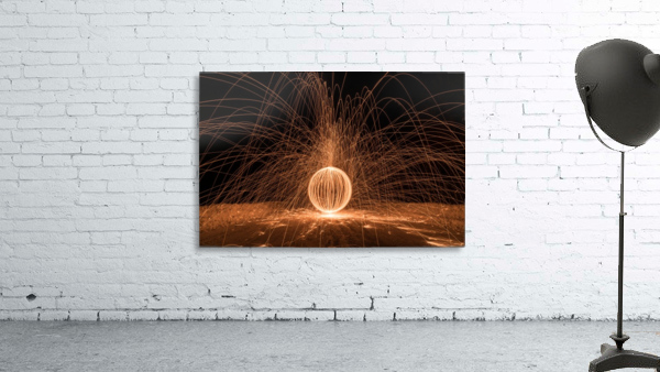 Fire display at cold night Wall Preview