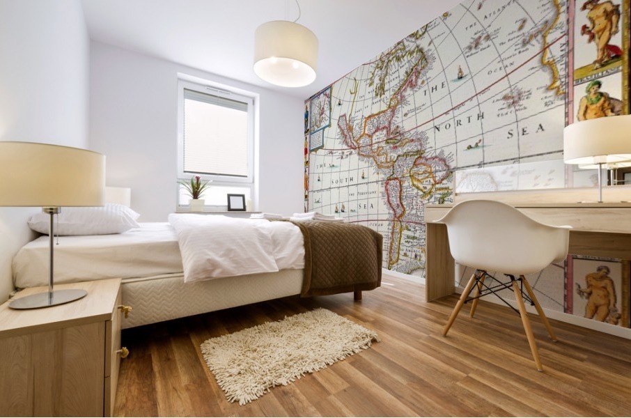 Ancient America Map Mural print