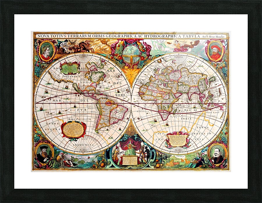 Ancient World Map 7 Picture Frame print